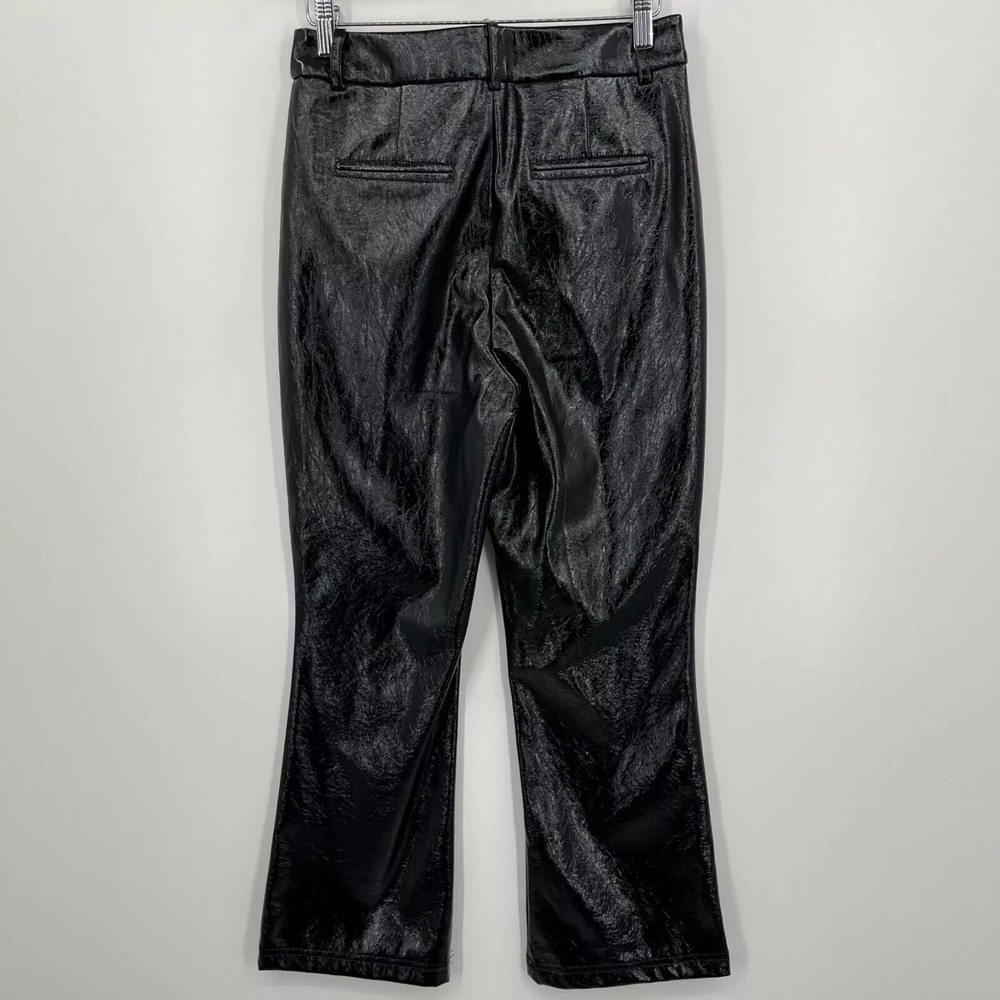Seven 7 For All Mankind Faux Leather Pants Women's Size S Black Straight Leg NWT - Picture 6 of 11